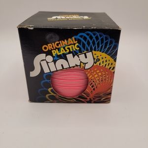 Vintage 90's Original Plastic Slinky Original Box Pink and White